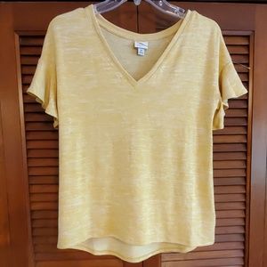 NWOT a new day Short Sleeve Ruffle T-Shirt 